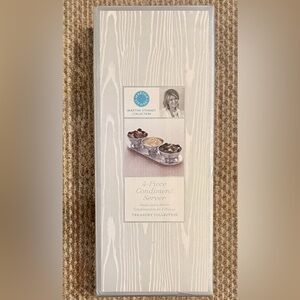 Martha Stewart Collection 4-Piece Condiment Server - Silver, Treasury Collection